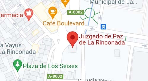 ubicacion Registro Civil Juzgado de Paz La Rinconada
